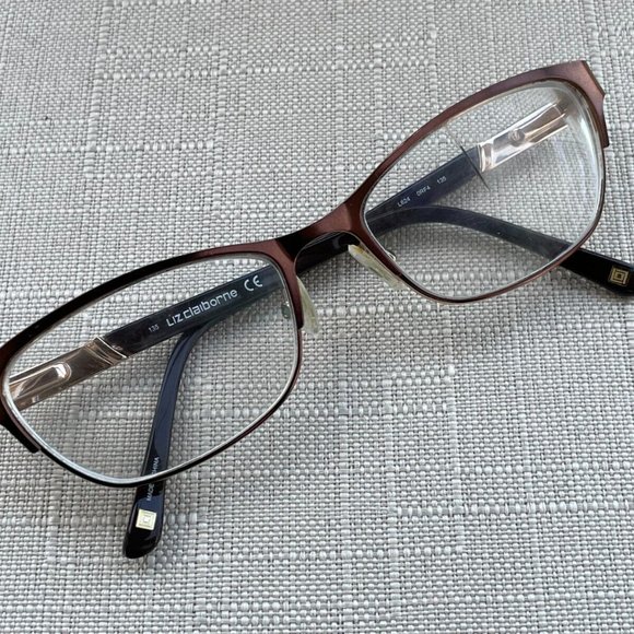 Liz Claiborne Women Eyeglasses Frame Brown Tone Metal Frame Glasses L624 ORF4 - Picture 4 of 12